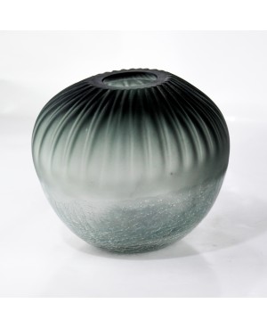  Vase en Verre Grisé PM