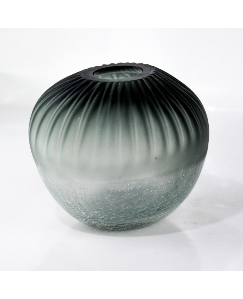 Vase en Verre Grisé PM