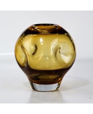  Vase en Verre Jaune PM