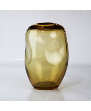  Vase en Verre Jaune MM