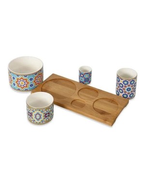 Set De 4 Coupelles En Porcelaine Et Bambou - MARRAKECH