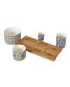 Set De 4 Coupelles En Porcelaine Et Bambou - MARRAKECH