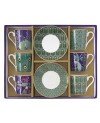 Coffret de 6 tasses à Café - PEACOCK