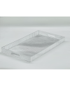 Plateau Rectangulaire en Acrylique Rayé - 47x27cm