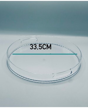 Plateau Rond en Acrylique - 33.5cm