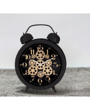  Horloge Mécanique Noir Matte - Antique