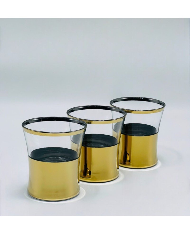 Coffret de 6 verres à Eau Dorés