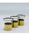 Coffret de 6 verres à Eau Dorés