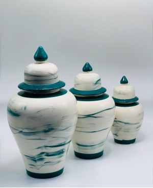  Vase 3 pièces Vert