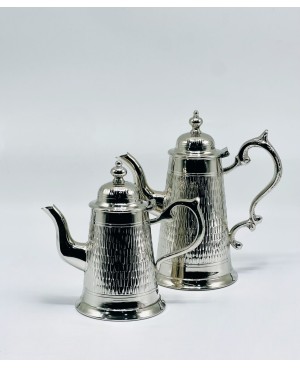Théière Argentée Martelée Pot à Lait MM