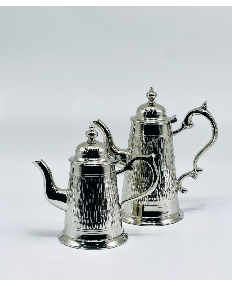 Théière Argentée Martelée Pot à Lait GM