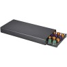 Porte capsule de café noir en acier inox 33.5x16x5.5 cm
