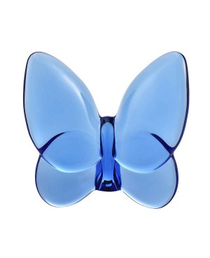 Papillon décoratif en verre Bleu