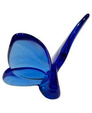 Papillon décoratif en verre Bleu