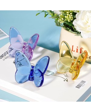 Papillon décoratif en verre Bleu