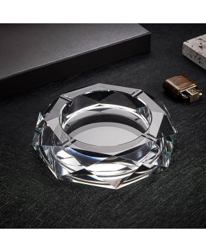  Cendrier Diamant en Crystal Grisé XL - 23cm