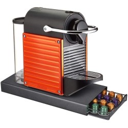 Porte capsule de café noir en acier inox 33.5x16x5.5 cm