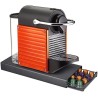 Porte capsule de café noir en acier inox 33.5x16x5.5 cm