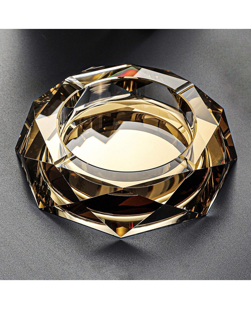 Cendrier Diamant en Crystal Doré MM - 17cm