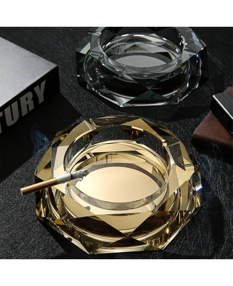 Cendrier Diamant en Crystal Doré XL - 23cm
