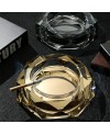 Cendrier Diamant en Crystal Doré XL - 23cm