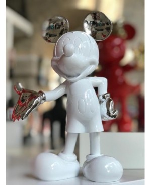  Statut Mickey Mouse Blanc et Argenté - 140cm
