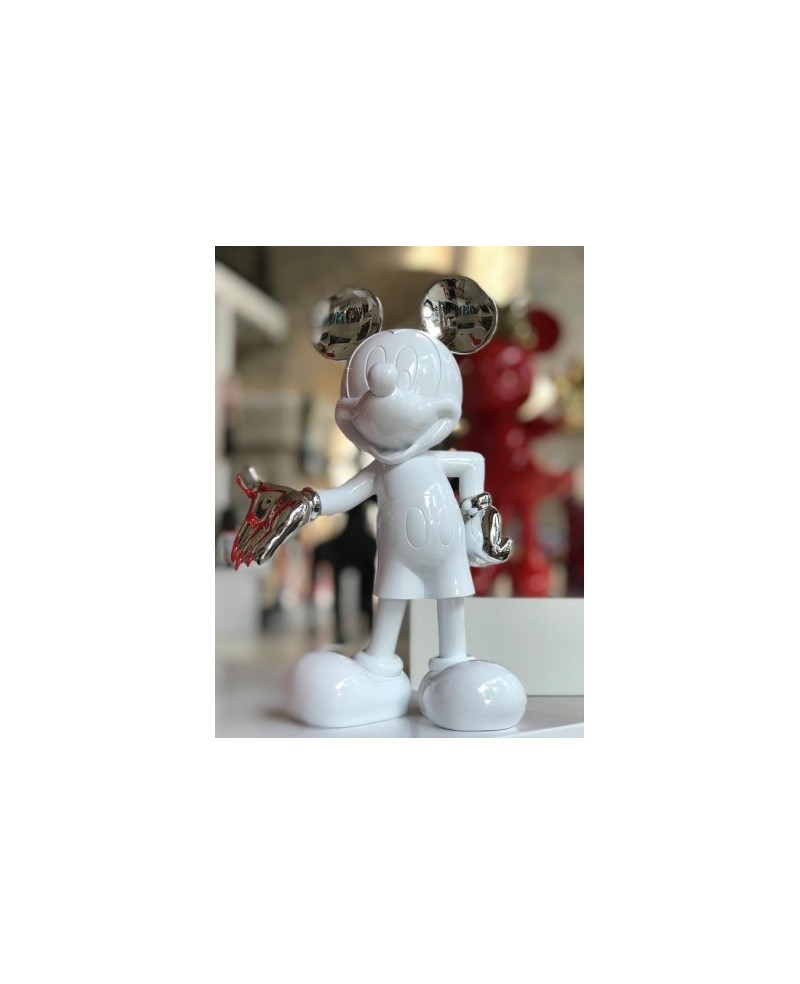 Statut Mickey Mouse Blanc et Argenté - 140cm