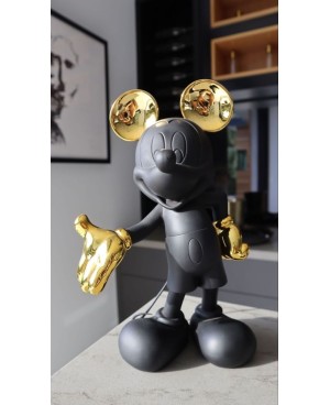  Statut Mickey Mouse Noir et Doré - 60cm