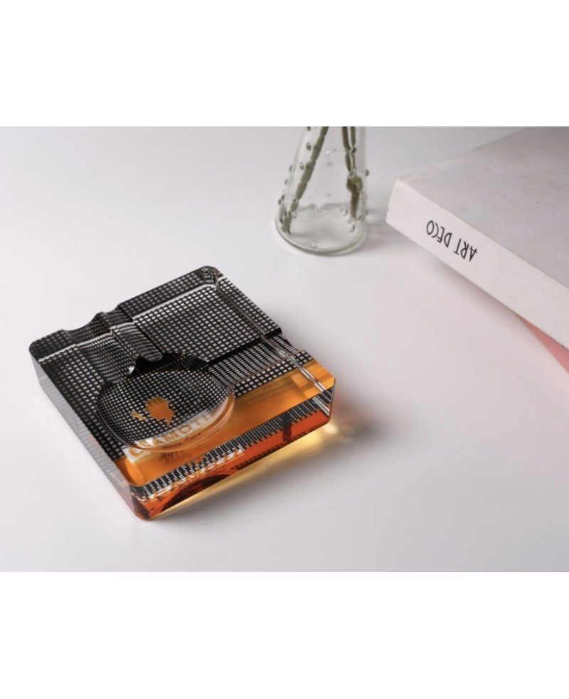 Cendrier en Cristal pour cigare Carré - 13cm