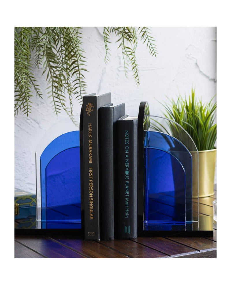 Serre Livre en Cristal Bleu Noir