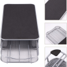 Porte capsule du café noir en acier inox 37.5x17.5x5.5cm