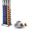 Porte Capsule de Café Noir en Métal 13.5x10.5x37cm