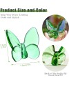 Papillon décoratif en verre Vert