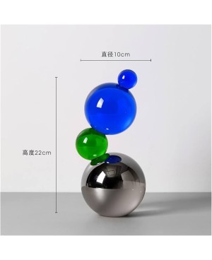 4 boules Décoratives Superposé en crystal