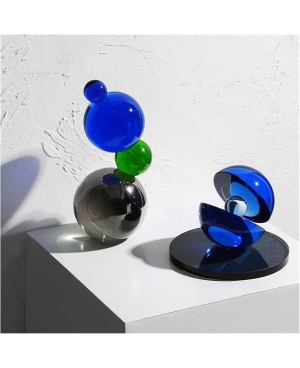 4 boules Décoratives Superposé en crystal