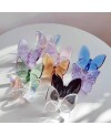 Papillon décoratif en verre rose