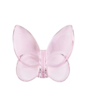 Papillon décoratif en verre rose