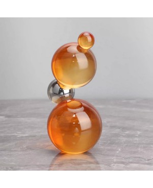  4 boules Décoratives Superposé en crystal