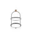 Serviteur 2 Etages Perles Gold Inox - NARIN