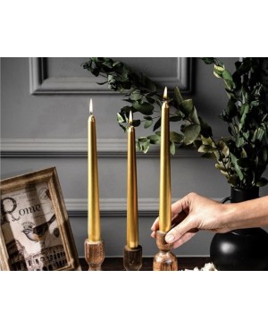  Pack de 10 bougies Dorées - H25
