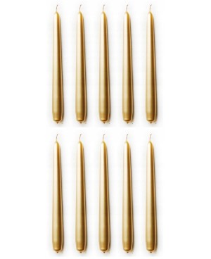 Pack de 10 bougies Dorées - H25