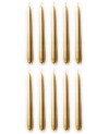 Pack de 10 bougies Dorées - H25