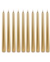 Pack de 10 bougies Dorées - H25