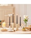 Pack de 2 Bougies Noir Métallisée - H25cm