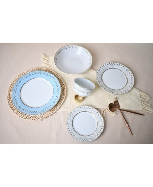  Service de Table 25pcs - BLue Gold