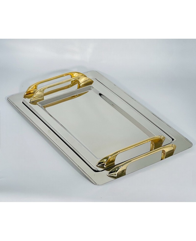 Ensemble de 2 plateaux Rectangulaire en Inox