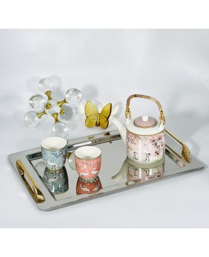 Ensemble de 2 plateaux Rectangulaire en Inox