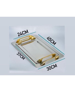Ensemble de 2 plateaux Rectangulaire en Inox