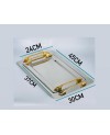 Ensemble de 2 plateaux Rectangulaire en Inox