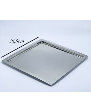 Plateau Carré en Inox - 36x36cm